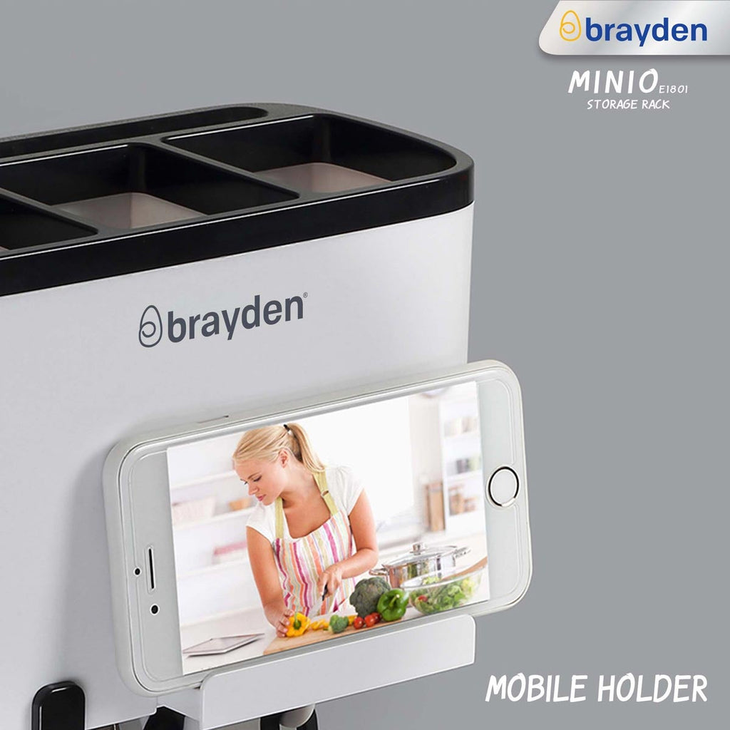 Kitchen rack with mobile holder